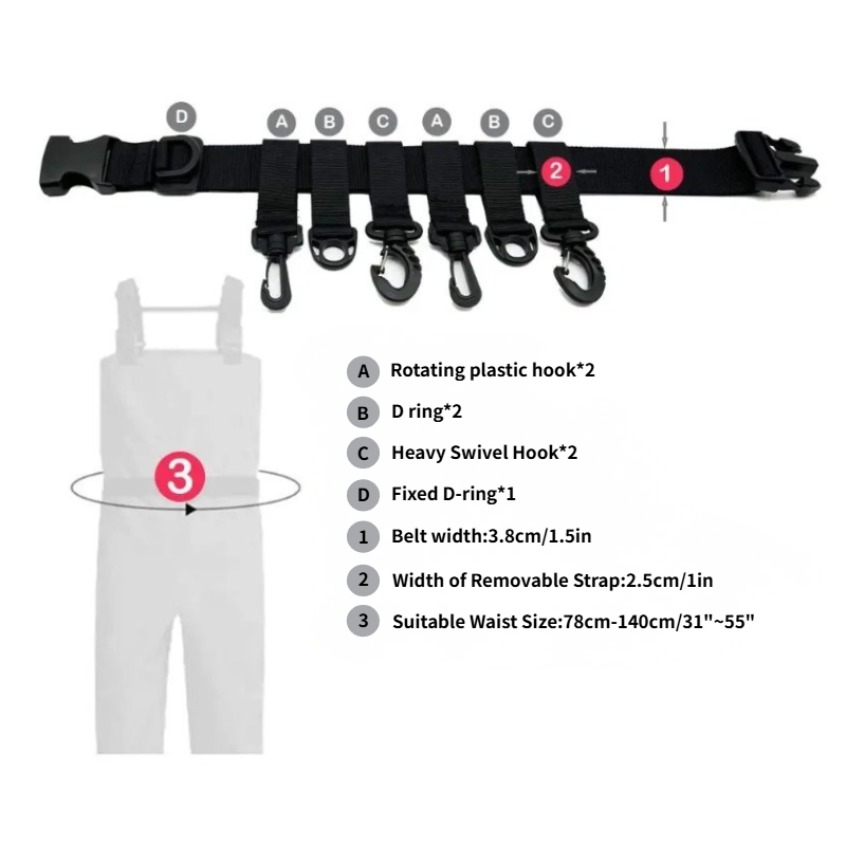 1Pcs Adjustable Wading Belts F - Fishing Rod Travel review and price