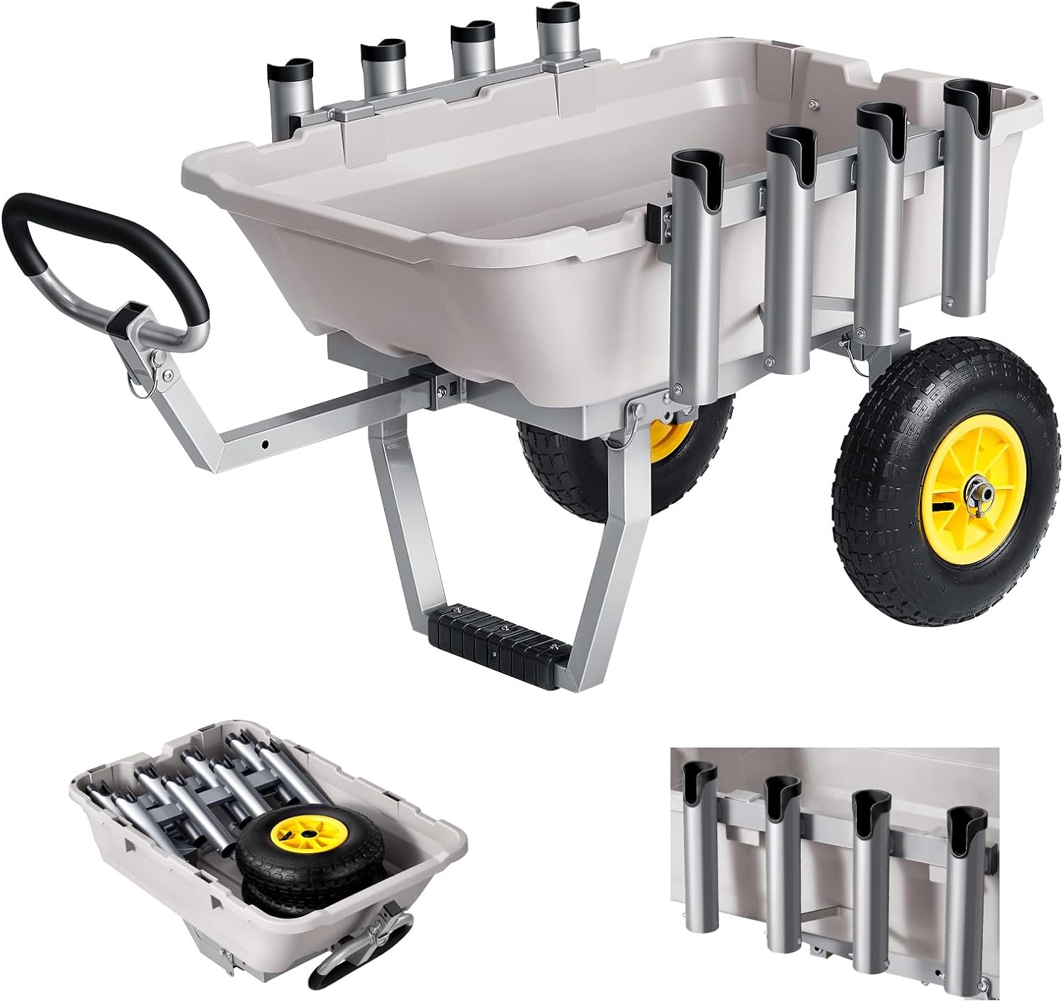 Beach Fishing Cart with 8 Rod  - Fishing Rod Holder review and price