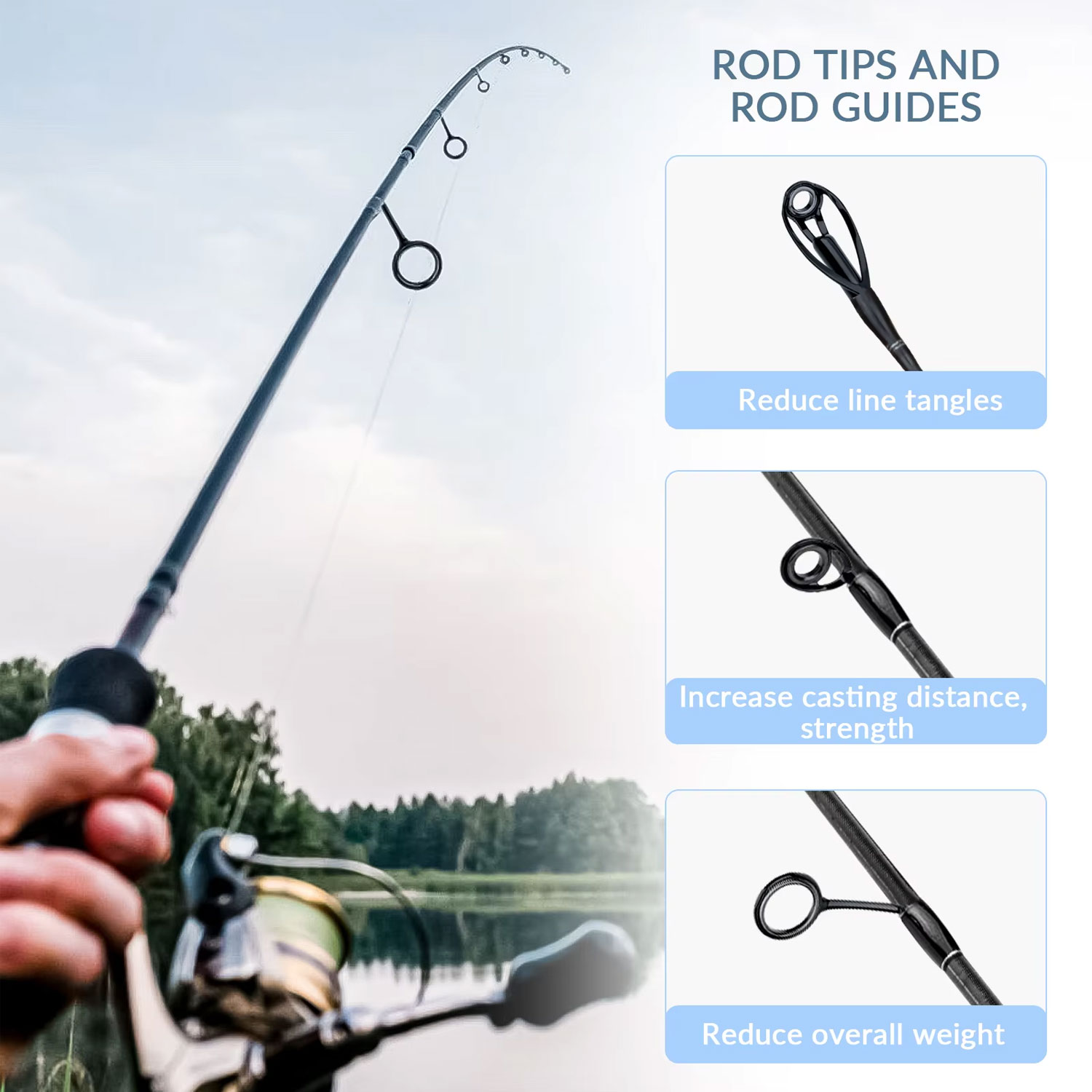 40pcs Colorful Fishing Rod Gui - Fishing Rod Tip Replacement review and price